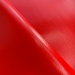 Ткань ПВХ 600 гр/м2 плотная, Красный (Ширина 150см), на отрез  в Красное село