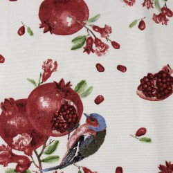 Интерьерная ткань Дак (DUCK), принт &quot;Гранат с птицей&quot; (на отрез)  в Красное село