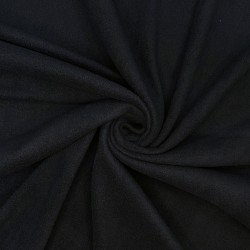 Ткань Флис Односторонний 130 гр/м2, цвет Черный (на отрез)  в Красное село