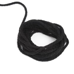 Шнур для одежды тип 2,  Чёрный (плетено-вязаный/полиэфир)  в Красное село